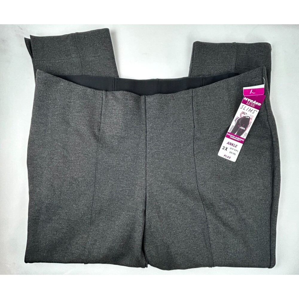 Nygard Luxe Slims Dark Gray Ponte Pull On Pants Size 3X NWT